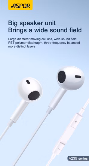 Cheap Price Handsfree in Ear Wired Earphone with Mic for Mobile Phone